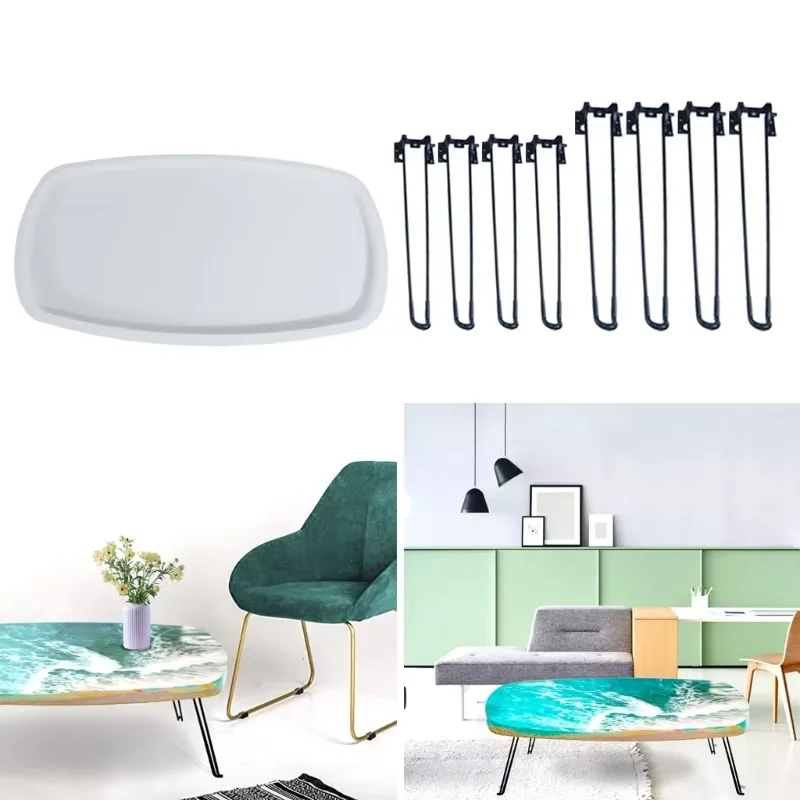 Large Rectangular Silicone Table Mold, Size 63.2*33*3.1 cm, for DIY Crafts; Used to Make River Tables, Coffee Tables, Desk Board
