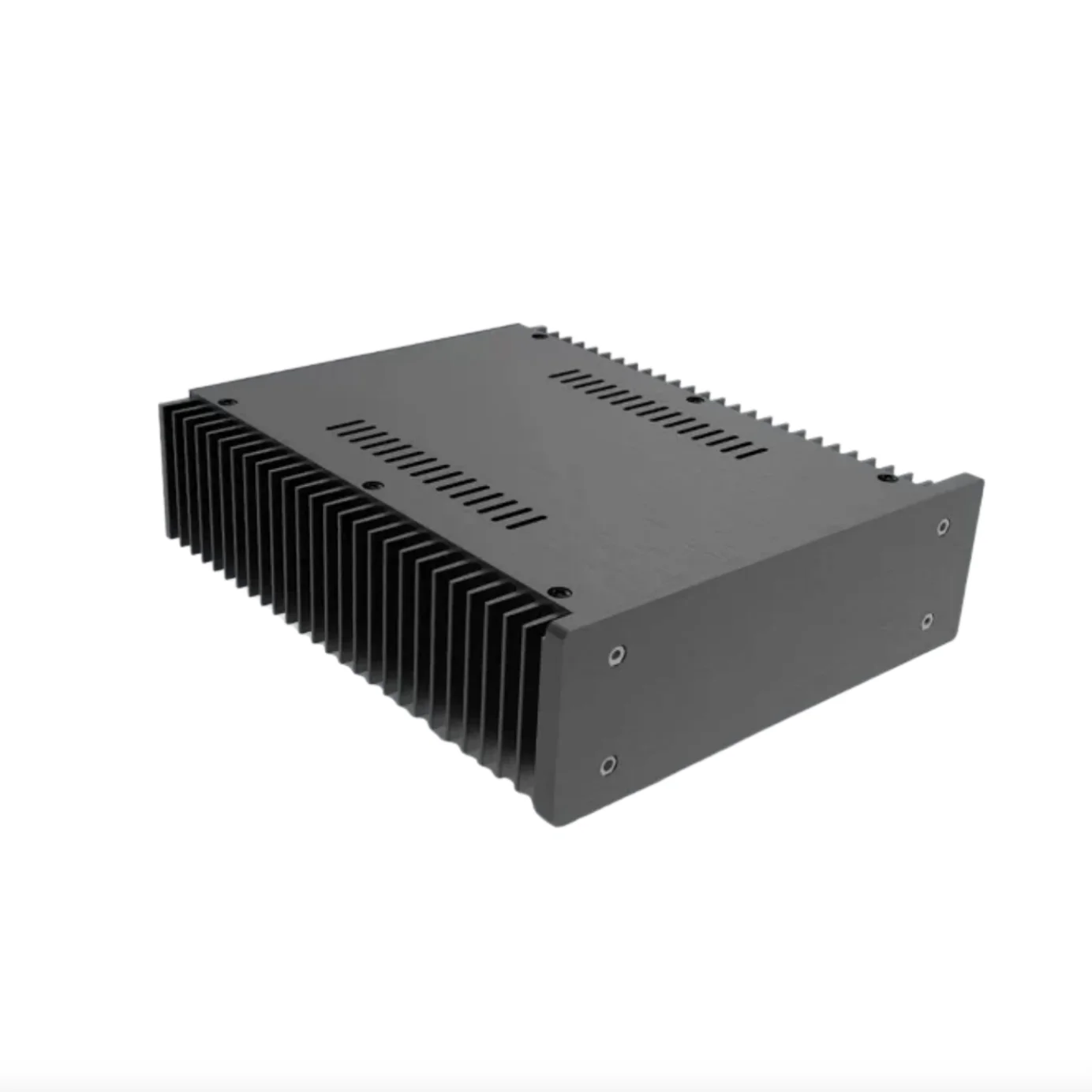 211*90*257mm All Aluminum Power Amplifier Chassis Enclosure With Heat Sink DIY HiFi Audio Amplifier Headphone Amp Housing Shell