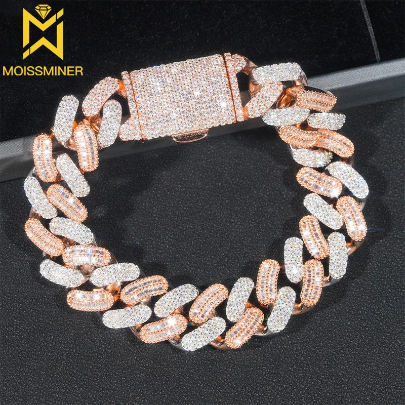 16mm Moissanite S925 Silver Cuban Necklace For Men Iced Out Chain Hip Hop Jewelry Pass Diamonds Tester With GRA Free Shipping