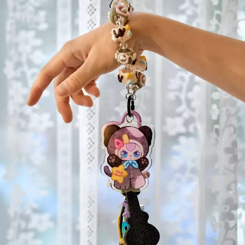 

Genuine Baby Three Blind Box Love Chain Bracelet Keychain Pendant - Trendy Time Series Bag Decoration Surprise Gift For Girls