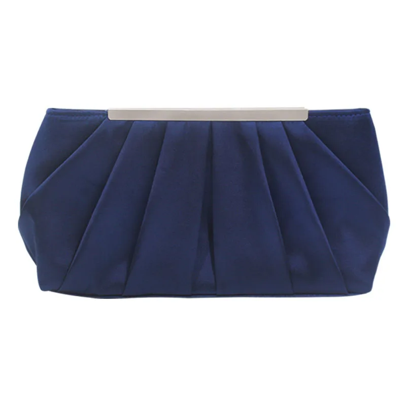 

Vintage Blue Satin Evening Bags For Women Small Clutches 2024 Classic Trendy Chain Shoulder Bag Crossbody Prom Party Handbags