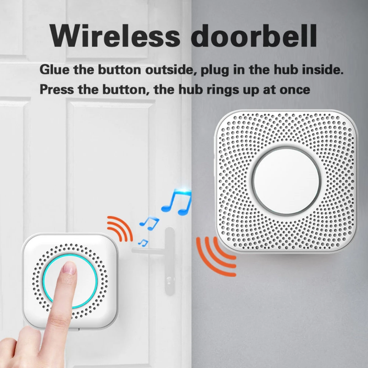 Wireless Doorbell With 36 Ringtones Welcome Doorbell EU US Plug Optional 8-level Volume Adjustable