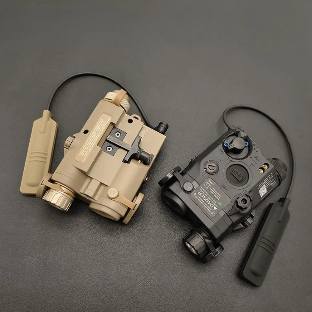 Tactical Airsoft PEQ15 IR Fill Light Red Green Dot Laser Strobe White Flashlight Weapon Scout Light with Dual Control Switch