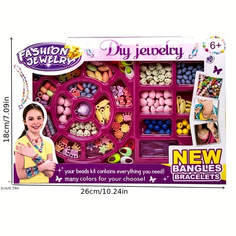 150pcs Charm Bracelet Making Kit Including Beads Chains, DIY Craft For Girls, Christmas Birthday Gift Set