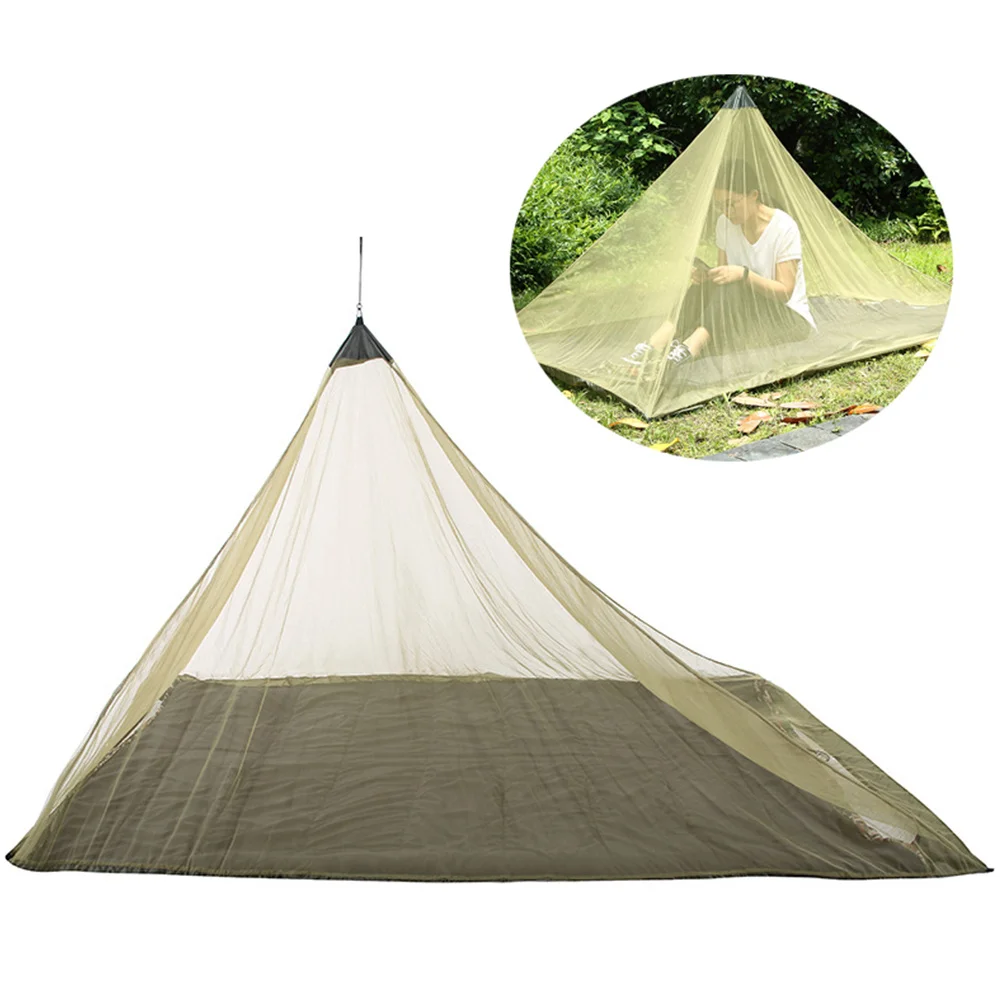 

Triangle Mosquito Net Tent Army Green Portable Outdoor Shelter for Camping Hiking Fishing Garden Use Camping Nets
