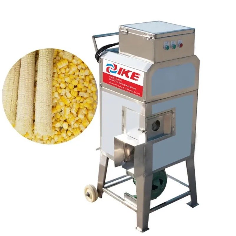 304 Stainless Steel Automatic Corn Thresher High Yield Low  Motorized Sweet Corn Threshing Machine for Agricultural Use