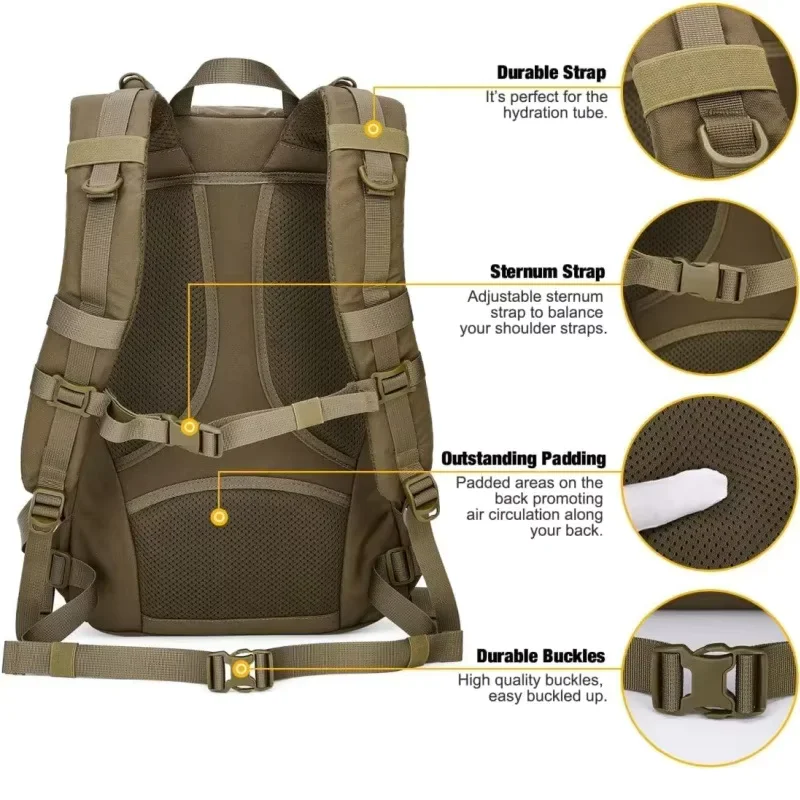 1 Piece Fitness Bag Luggage Bag Backpack Weekend Tactical Travel Bag Fitness Bag Mountain Climbing Camping Outdoor Sports