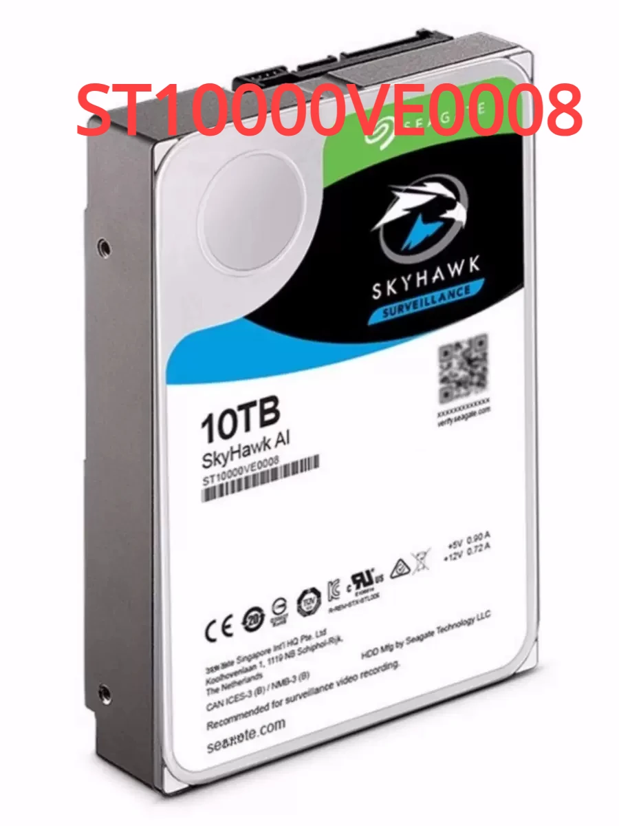 For Seagate SkyHawk AI ST10000VE0008 10TB 7200 RPM 256MB Cache SATA 3.5