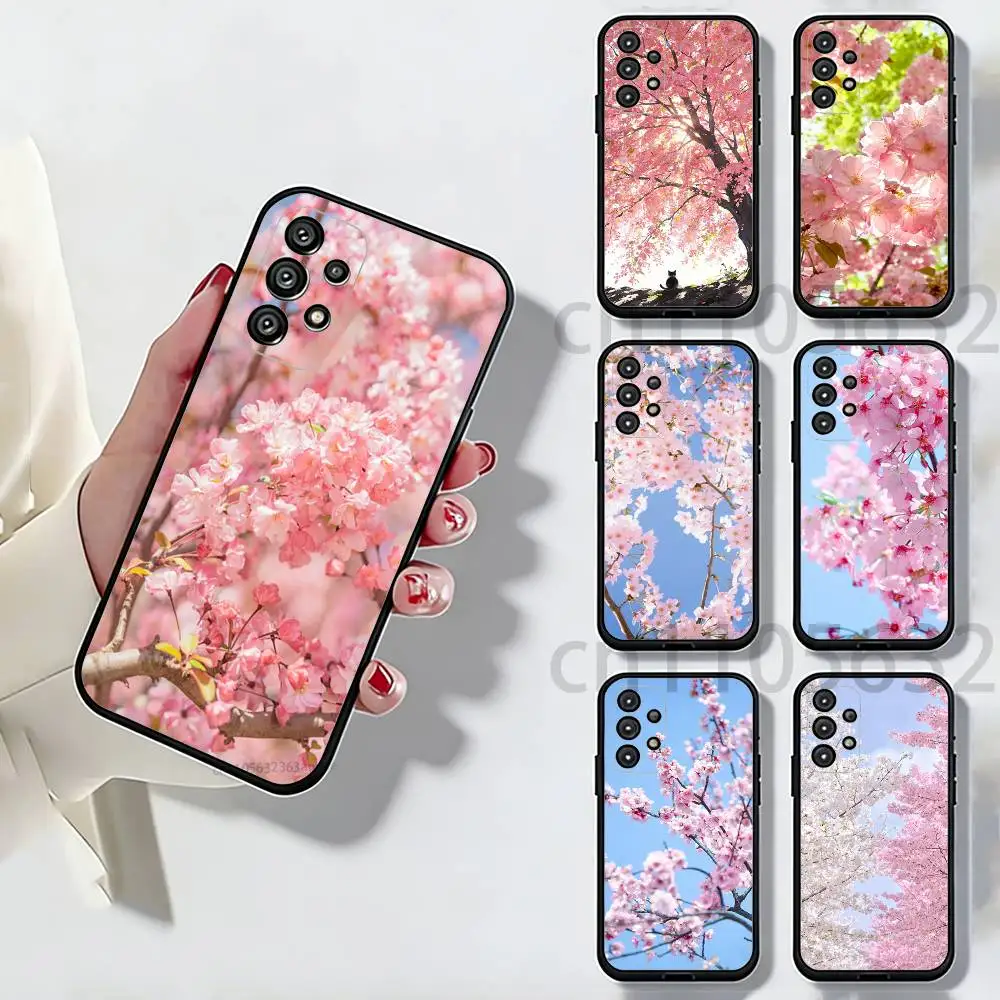 

Pink Sakura Phone Case for Samsung Galaxy A73,23,53,33,14,24,13,72,22,52,32,54,A34 Soft Cover
