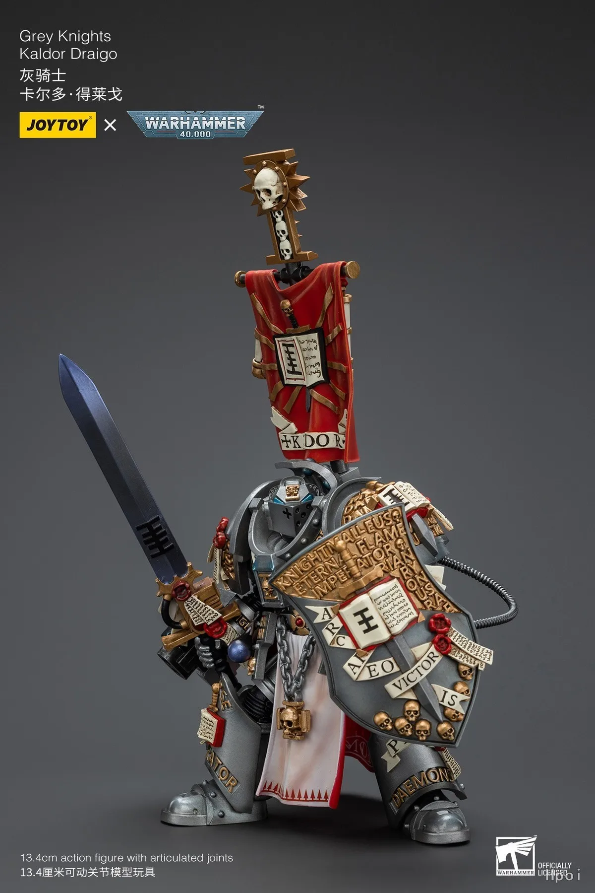 【Oryginalny】JOYTOY 1/18 Figurka Akcji Warhammer 40K Szare Rycerze Kaldor Draigo Kolekcjonerski Model Zabawka