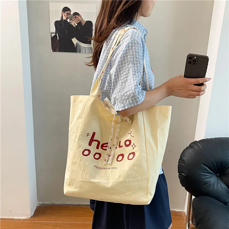 

Canvas Tote Bag for Women Shoulder Bags Simple Casual Trendy Class Bags for Girl Designer Bag Purse and Handbags Сумка Женская