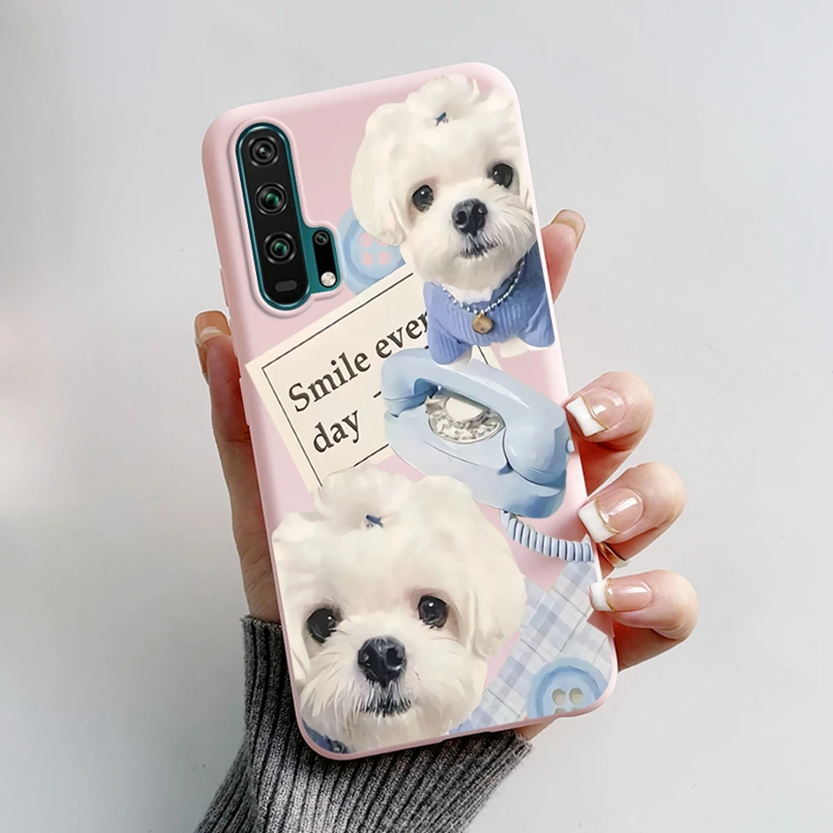 For Honor 20 Pro Liquid Silicone Soft Back Phone Case Fro Honor 20 Pro Unique Fashion Cute Cartoon Shockproof Camera Protection