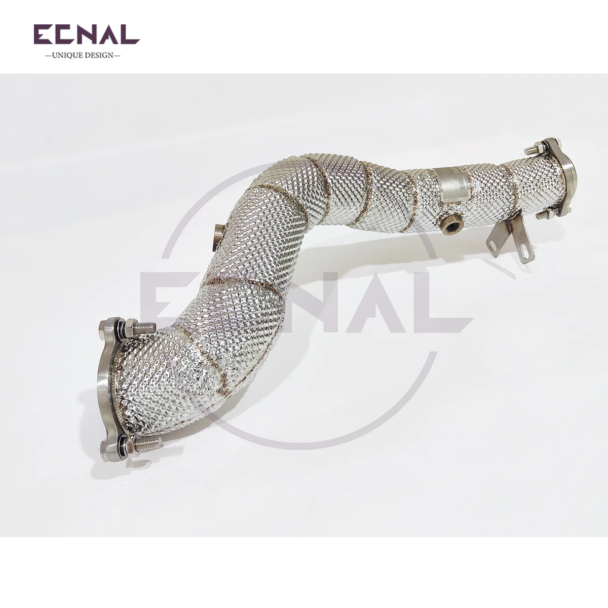 

Ecnal Exhaust Downpipe for Mercedes-benz SLK200 1.8T 2011-2015 SS304 High Flow Exhaust Pipe System with Heat Shield