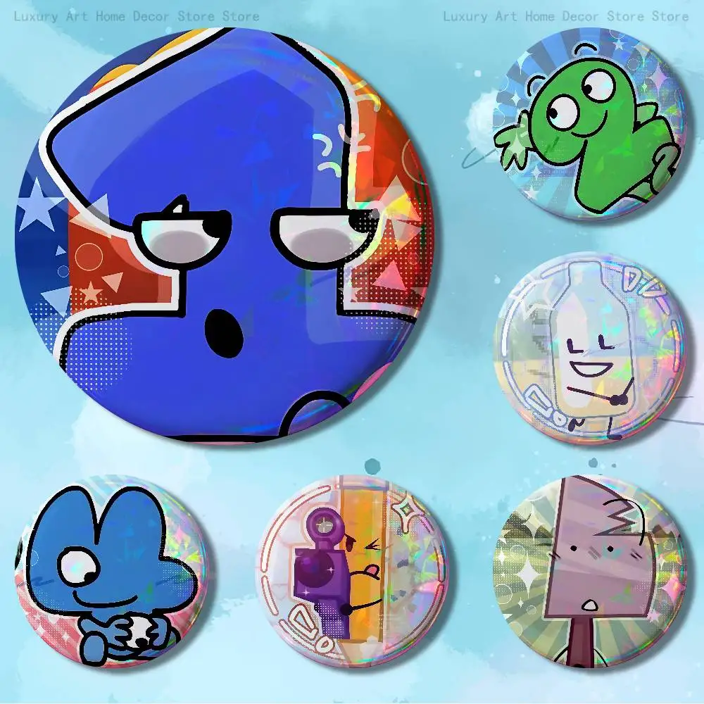 

B-Battle for Dream I-Island BFDI Custom Badges 75mm 44mm 25mm Brooch Backpack Hat Enamel Pins Accessories Toys Gifts