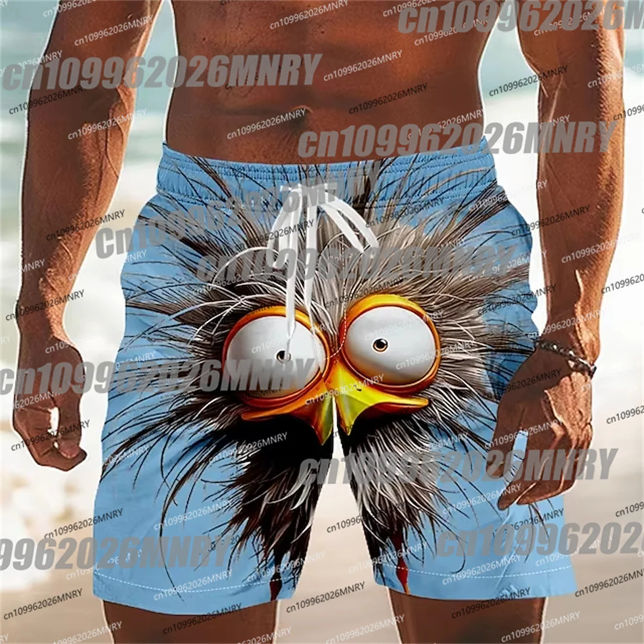 Funny Animal Duck 3d Print Mens Beach Shorts Quick Dry Drawstring Elastic Waist Trunks Goat Cat Moto Cartoon Sport Kid Shorts