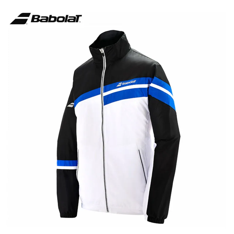 High Quality Professional Babolat Tennis Stretch Woven Tennis Jacket Thin Style Comfortable Sports Coat Male Long Sleeve Jacket