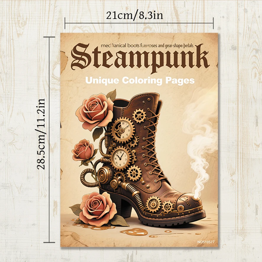 Adult Coloring Book - 8.3x 11.2 Inch 22 Page Coloring Book - Helps Reduce Stress and Ease Emotions