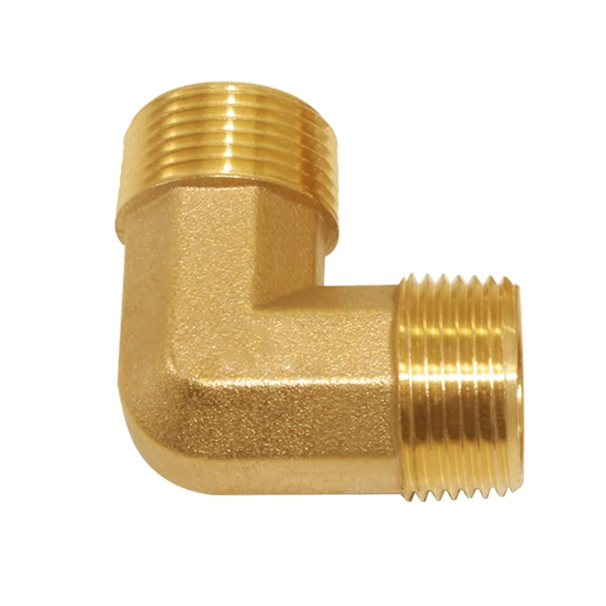 90-Degree Male Elbow Garden Hose Pipe Fitting Forged Brass Right Angle 1/2