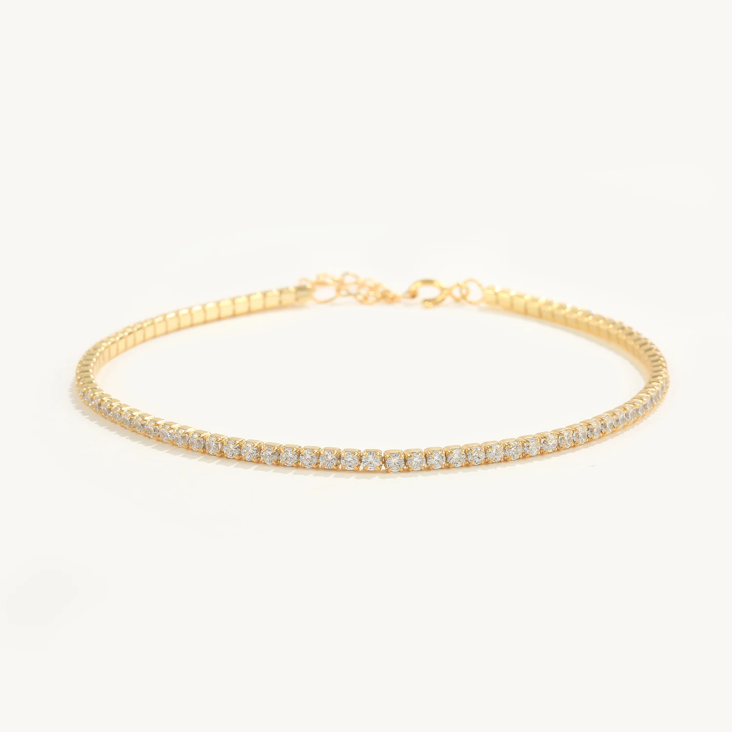 CANNER 925 Sterling Silver Cubic Zirconia Klasyczna bransoletka z łańcuszkiem tenisowym dla kobiet Regulowane bransoletki Biżuteria Pulseras Mujer