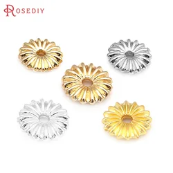 4MM 6MM 8MM 18K Gold Color Brass Pattern Bracelets Spacer Beads High Quality Diy Jewelry Accessories Making