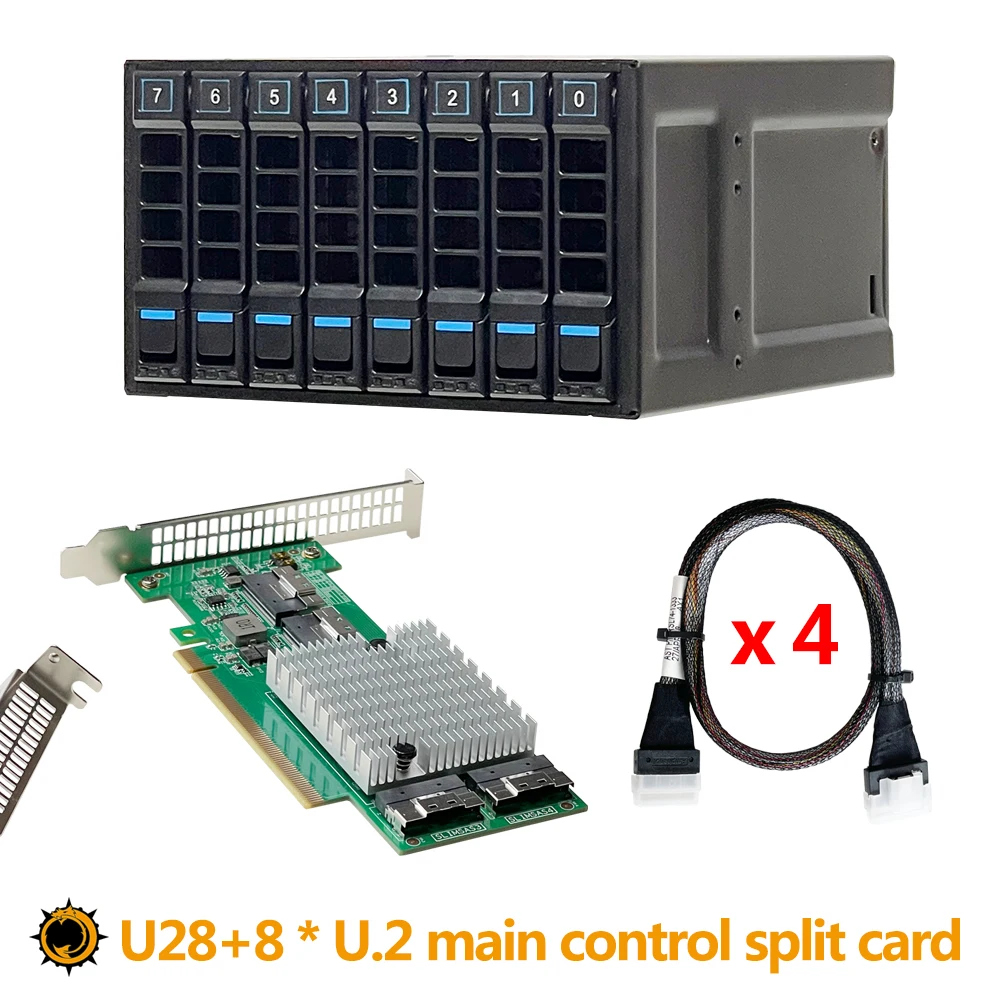 ZhenLoong 8 Bay 2.5-inch NVMe U.2 Hard SSD Hot Swappable Module