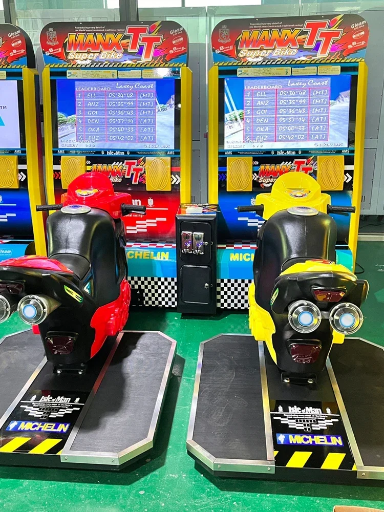 Large game console motorcycle arcade two player online battle simulation equipment