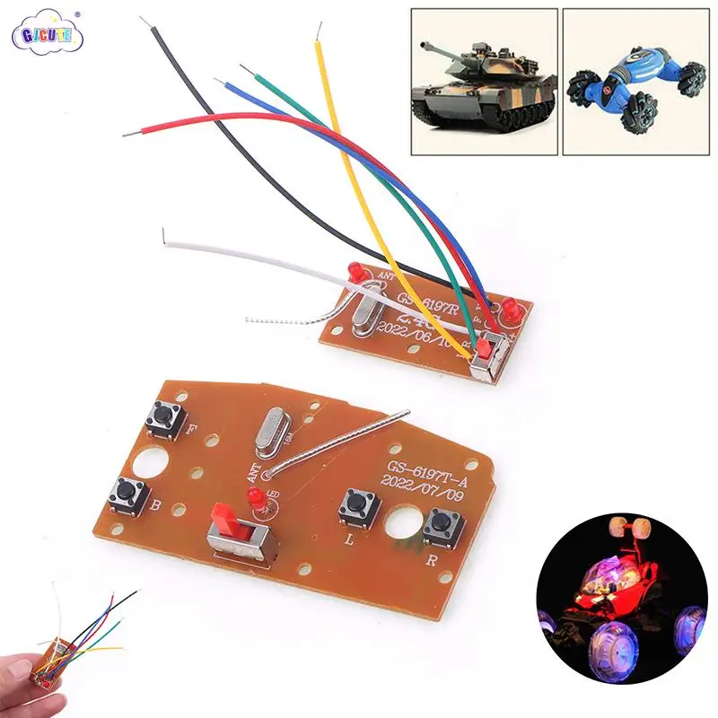 High Quality 2.4G Four Channel Transmitter Receiver Board For RC Car Remote Control Toys Parts Module Circuit Board PCBA