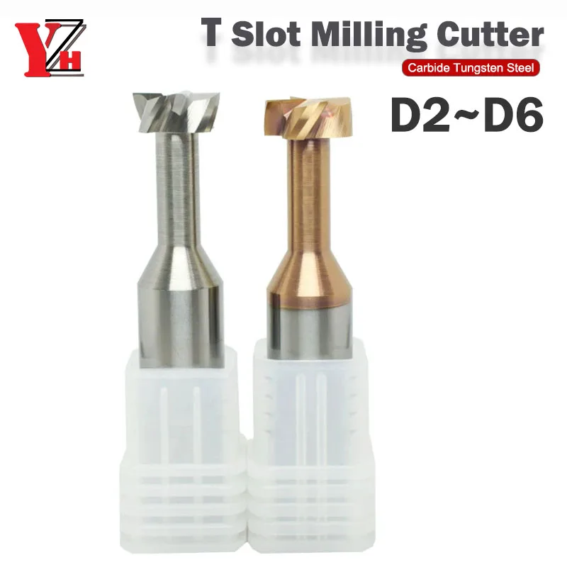 

YZH T Slot Milling Cutter HRC55 CNC For Metal Steel Copper Maching Lather Bit Tool 3mm 4mm 6mm 8mm 10mm 12mm 14mm 16mm