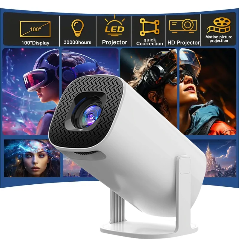 P30pro 2025 Portable Mini Projector, Quick Focus, 180° Rotation, HD Video Projector for Home Theater, Gaming & Movies