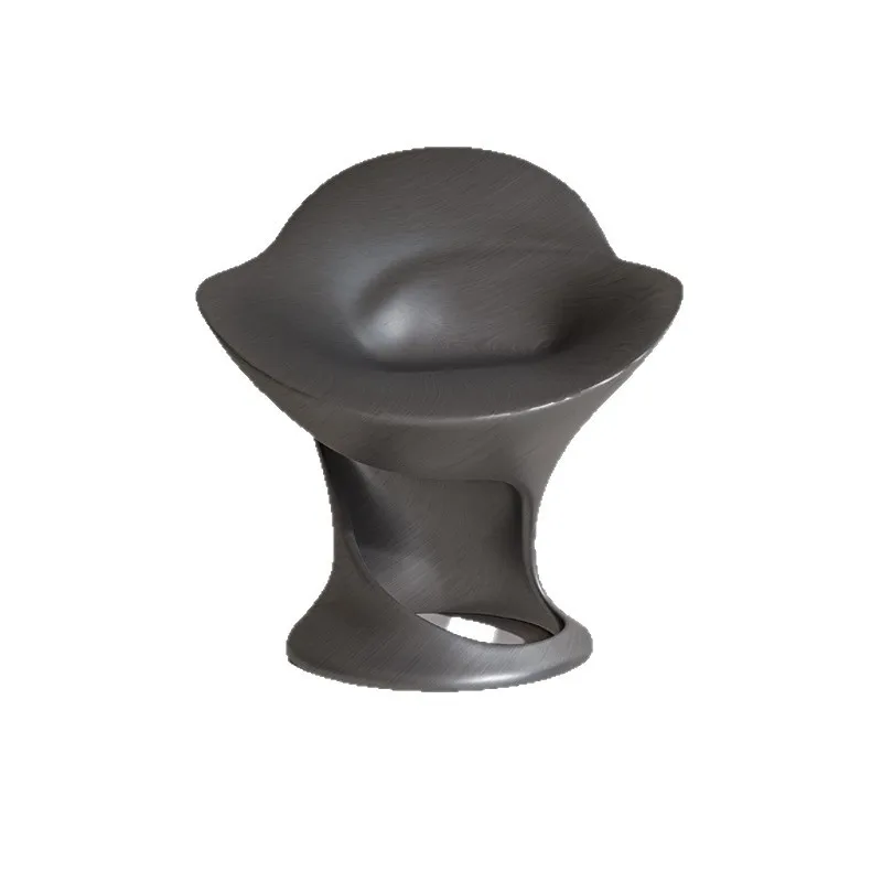 

Creative stool backrest home modern light luxury high-end fiberglass single leisure chair