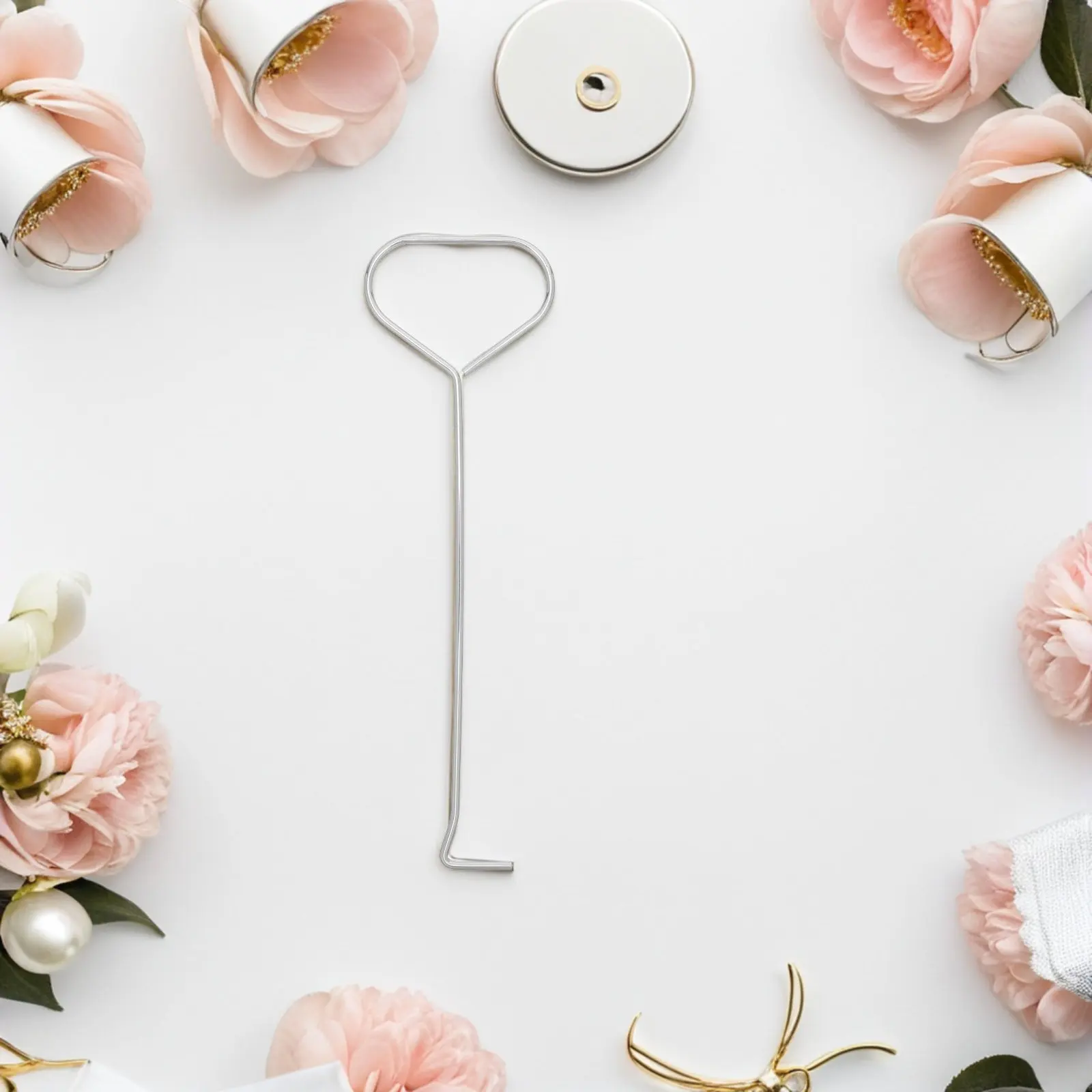6Pcs Stainless Steel Wick Dip and Lift Tool Heart Loop Handle Long Extinguishing Hook Minimal Smoke Aromatherapy
