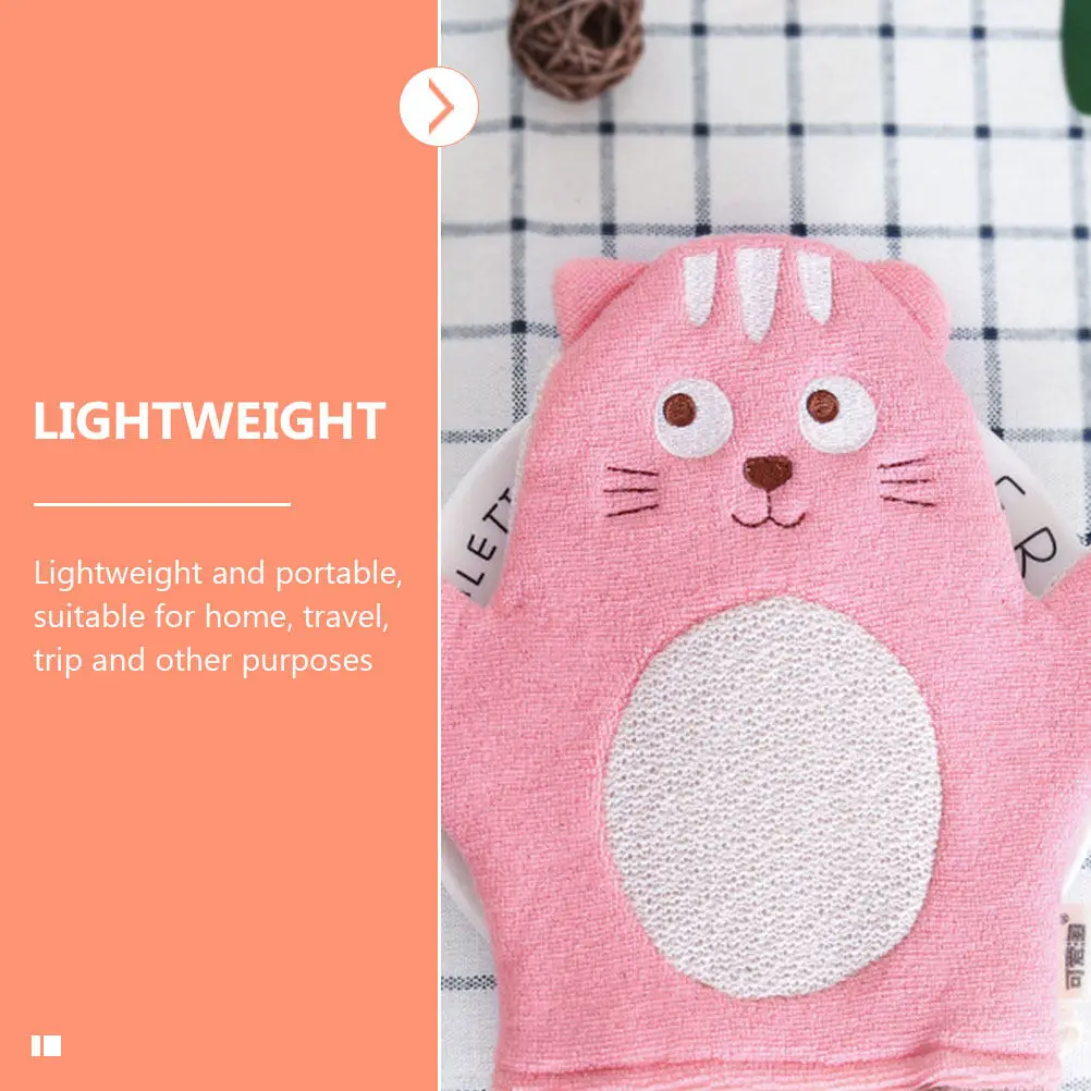 

4Pcs Kids Bath Gloves Cartoon Design Soft Comfortable for Sensitive Skin Revitalize Body Mind Home Travel Use Bathing Gloves