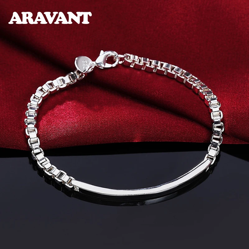 

925 Silver 5mm Bracelet Chains For Women Fashion Jewelry Accessories Gift