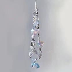 Cute Dolphin Phone Charm Strap Summer Ocean Style Mermaid Pendant Seashell Starfish Bead Keychain Lanyard Woman Bag Camera Decor