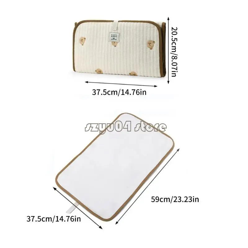 4x7d Leichtes tragbares Babywechseltabellanbaus mit integrierten Aufbewahrungstaschen und komfortablen Designs