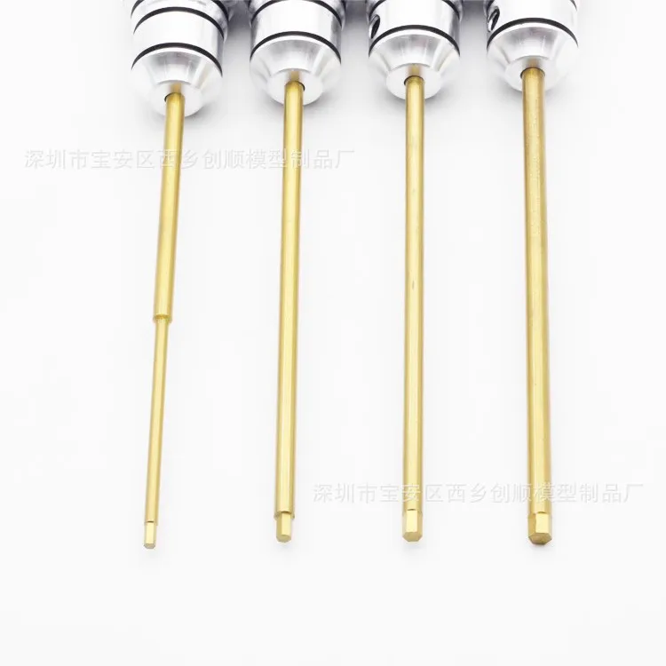 Model aircraft maintenance hexagonal screwdriver batch set high-speed steel titanium-plated superhard special tool