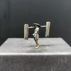 Brass Mountain Picker Pick Wood Old Man Small Farmer, Micro Model, Fish Tank Landscape, Macro Sand Table, Scenery Decoration
