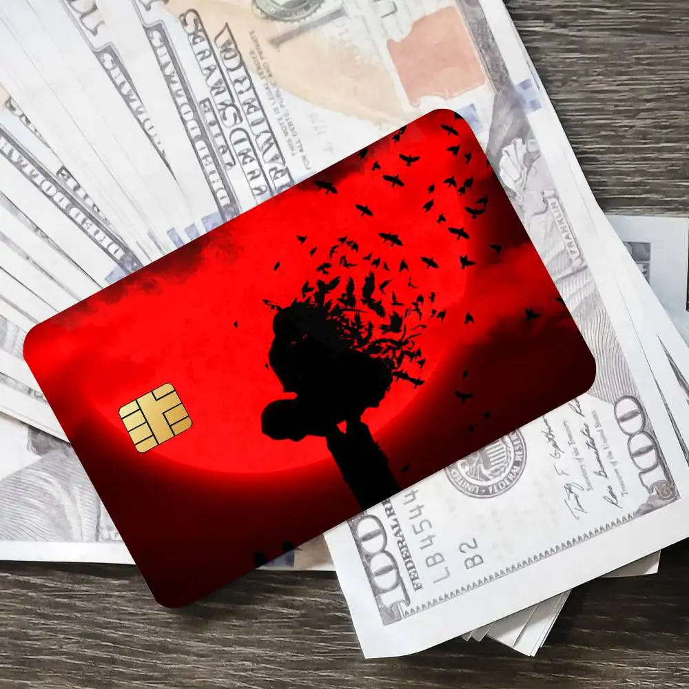 أنيمي A ka tsu ki U-Uchiha Itachi المشارك الائتمان الجلد غطاء بطاقة ملصقات 4 قطعة فيلم حافلة تمرير الجبهة الديكور الخصم البنك #5