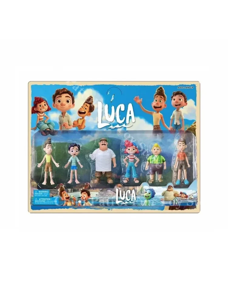 6 pezzi Disney Pixar Movie Luca Cartoon Anime Figure Luca Alberto Sea Monster PVC Modello Bambole Collezione di giocattoli Hobby Regali di compleanno