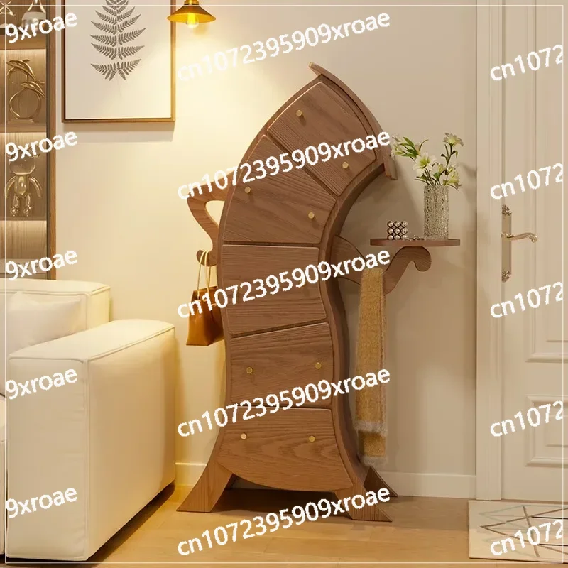 

Tilted Head Light Luxury Living Room Solid Wood Waist Chest Bedroom Robot