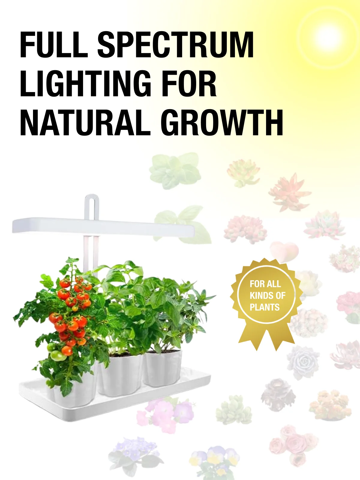 Indoor Garden Kit, Auto-timer Function Grow Light Garden, Height Adjustable CRI 95, Pots & Plants Not Included, Pack of 1