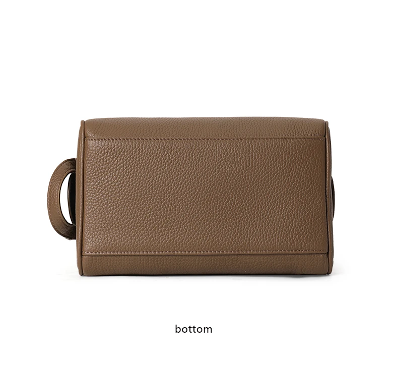 Damen-Kulturtasche aus genarbtem Leder, große Reise-Kosmetiktasche mit Griff, ideal für Reisen und den täglichen Gebrauch – Detail 13