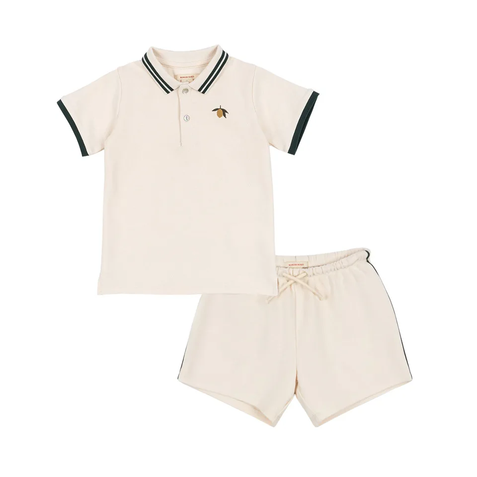 الصيف KS طفل الفتيان قصيرة الأكمام تي شيرت + السراويل 2 قطعة مجموعات الاطفال ملابس الأولاد القطن مخطط تي شيرت مطبوعة ملابس منزلية الدعاوى