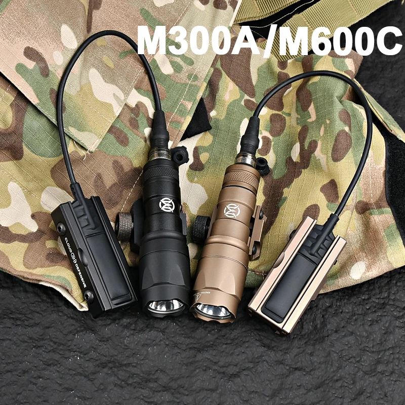

WADSN Airsoft M600C M300A Sets Tactical Scout Light AR15 Rifle Flashlight with Picatinny Pocket Panel for Flashlight Pressure