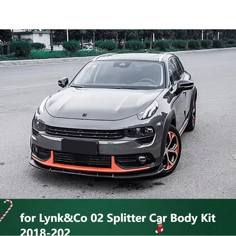 New！ Front Skirts for Lynk&Co 02 Splitter Car Body Kit 2018-2022 Front Bumper Spoiler Accessories