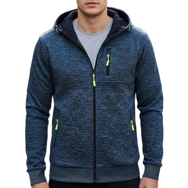 

Aututmn Spring Men's Sweatshirts Jacket Slim Fit Trendy Hooded Outwear Male Stylish Baseball Jackets Casual Soft Outwear