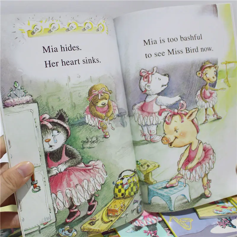 DIFUYA-Mia the Kitten Picture Books, Eu Posso Ler Inglês, 8 Volumes