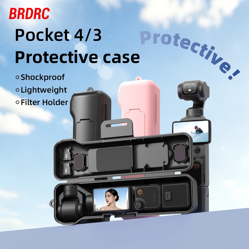 BRDRC Pocket 4 Aufbewahrungskoffer, Schutzhülle, Hartschalenkoffer für DJI OSMO Pocket 4 Zubehör, kratzfeste tragbare Box – Detail 1