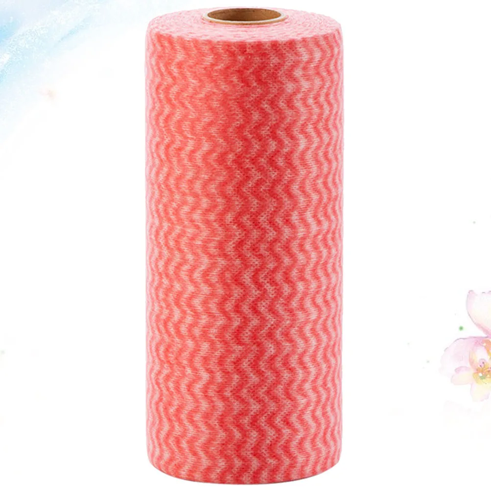 

Microfiber Cleaning Cloth Disposable for Kitchen Dish Dishcloth Absorb Water Red