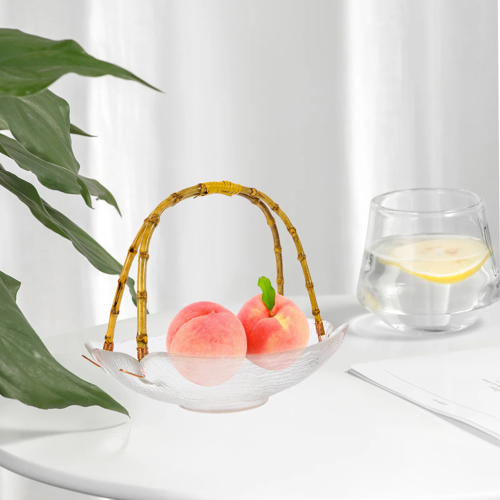 

Fruit Container Serving Tray Candy Trays Glass Platter Decorative Holder Snacks Dried